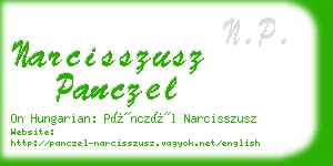 narcisszusz panczel business card